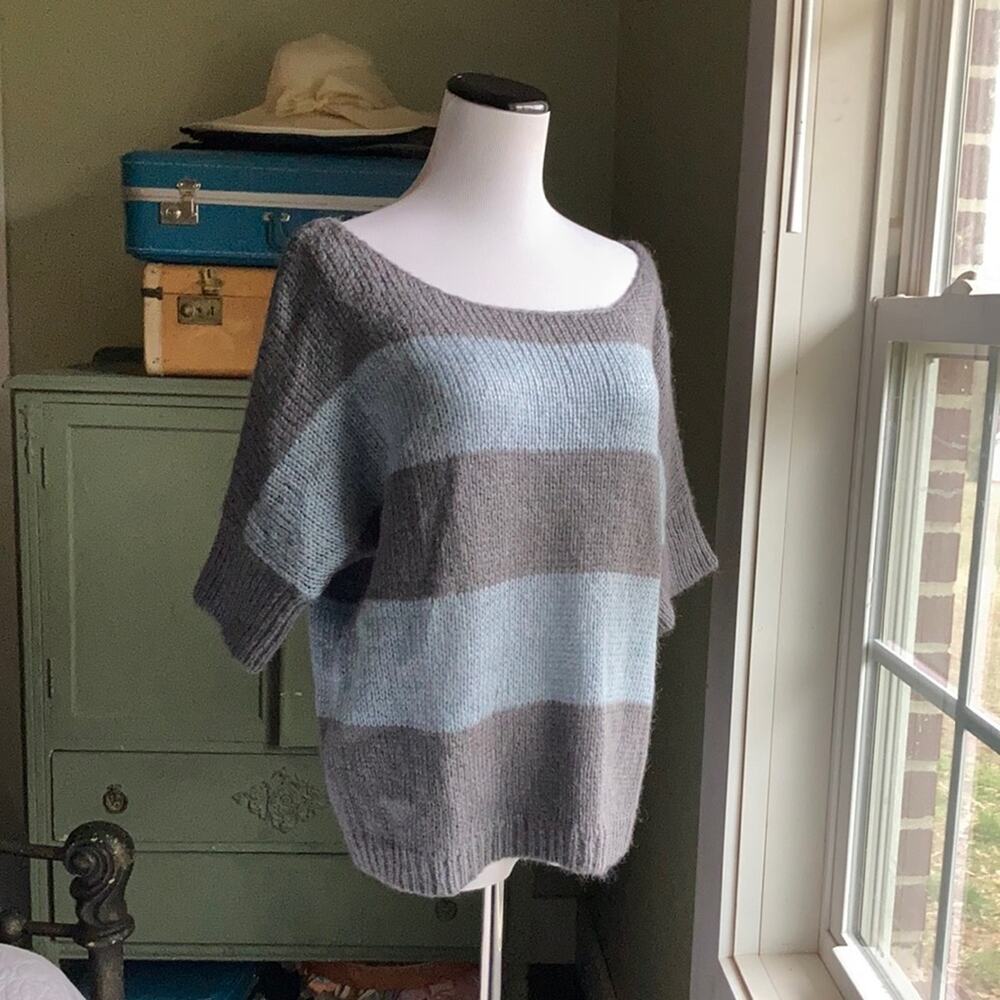 American Eagle Mohair Blend Striped Slouchy Sweater, Size M